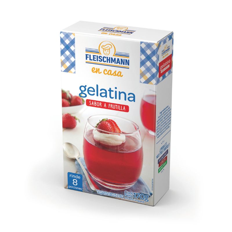 Gelatina de frutilla Fleischmann, 8 porciones