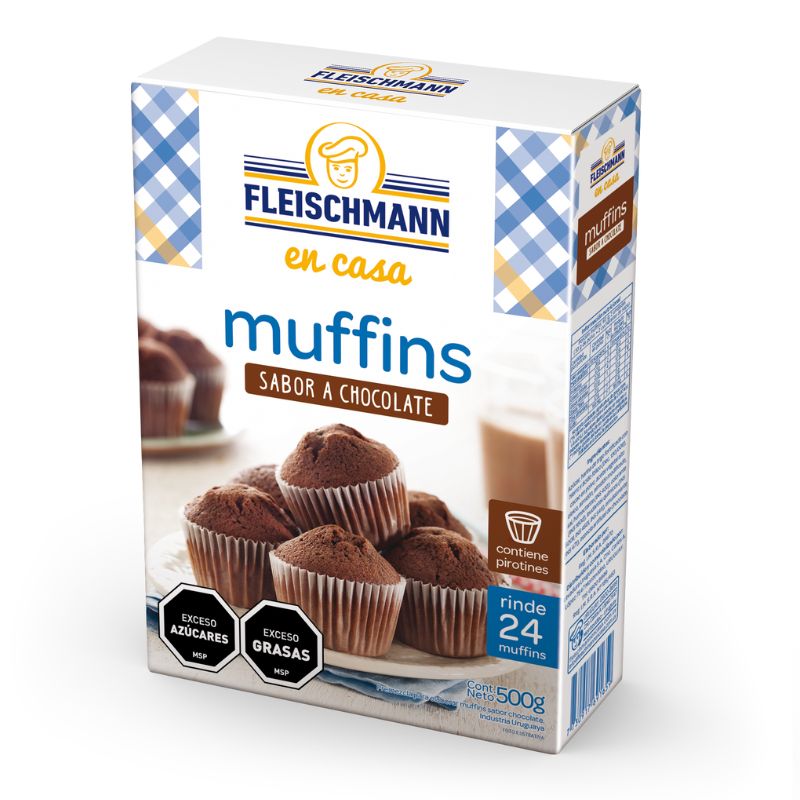 Premezcla Muffins chocolate Fleischmann