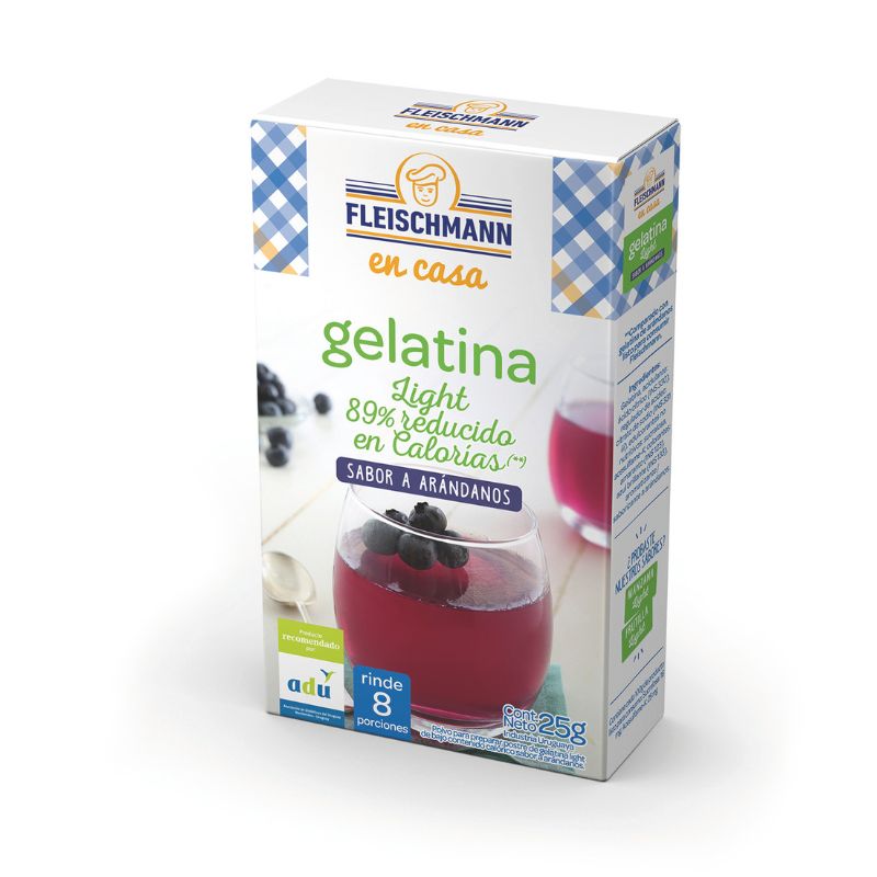 Gelatina light de arándanos Fleischmann 8 porciones