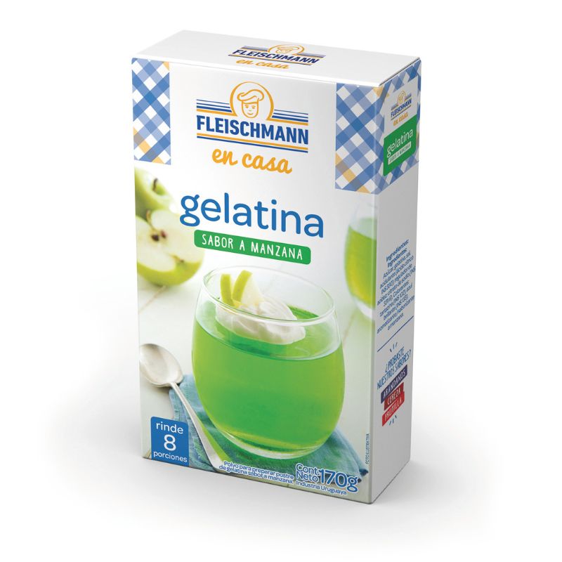 Gelatina de manzana Fleischmann 8 porciones
