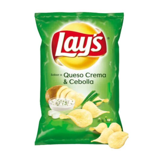 Papas Lays sabor queso crema y cebolla