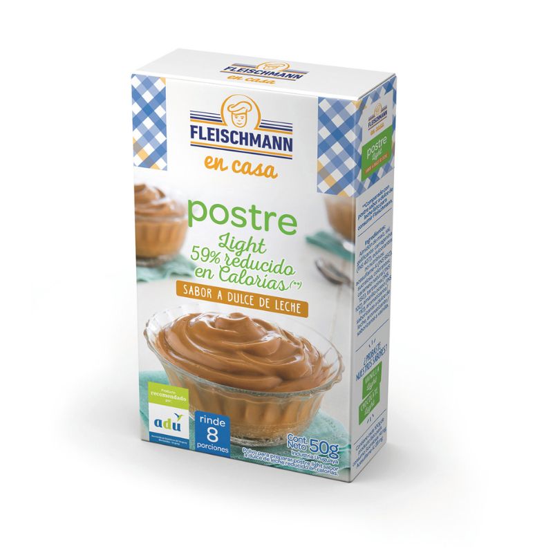 Postre light de dulce de leche Fleischmann 8 porciones