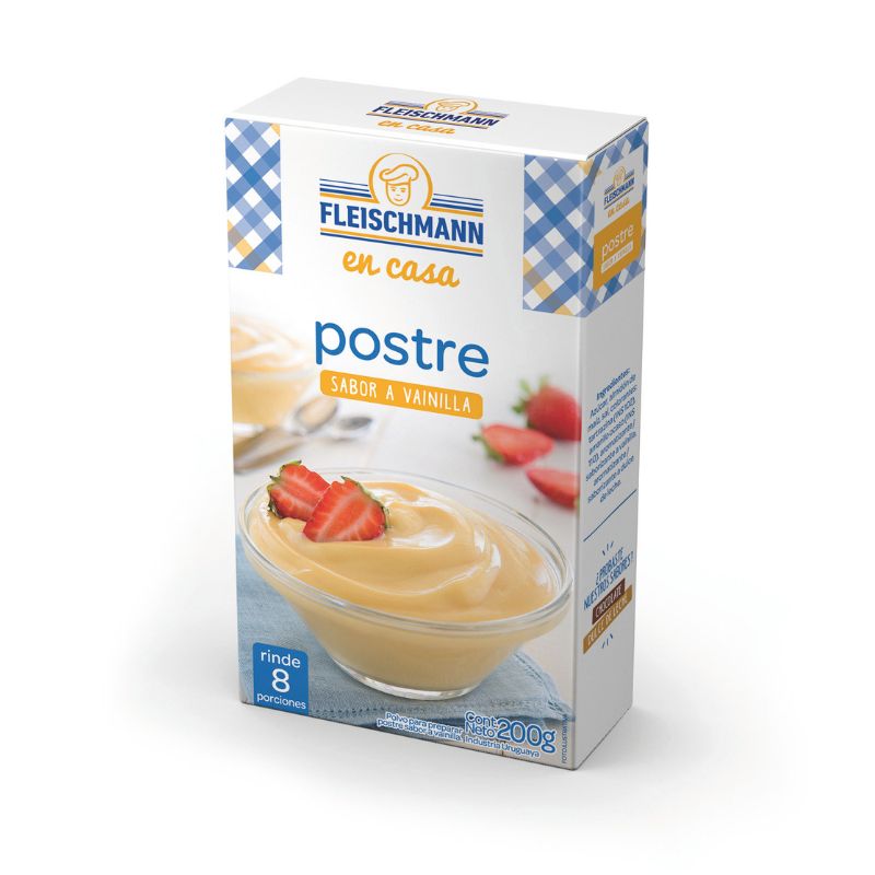 Postre de vainilla Fleischmann 8 porciones