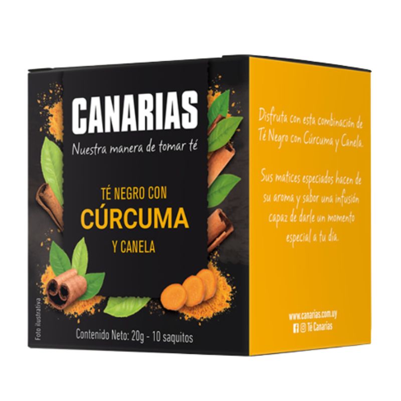 Té Negro cúrcuma y canela x 10 sobres