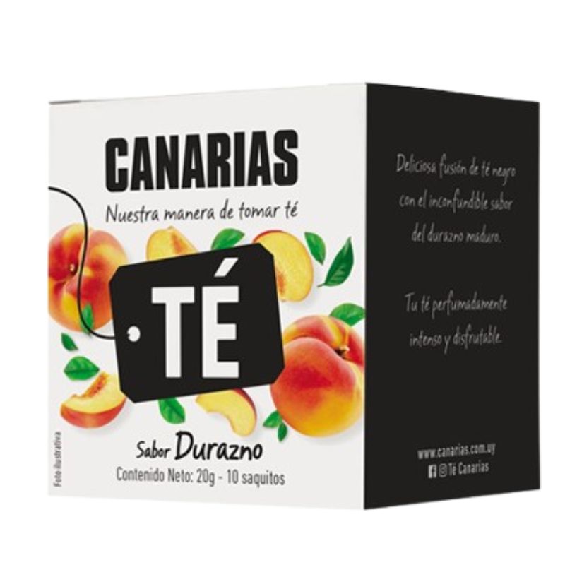 Té Negro sabor durazno Canarias x 10