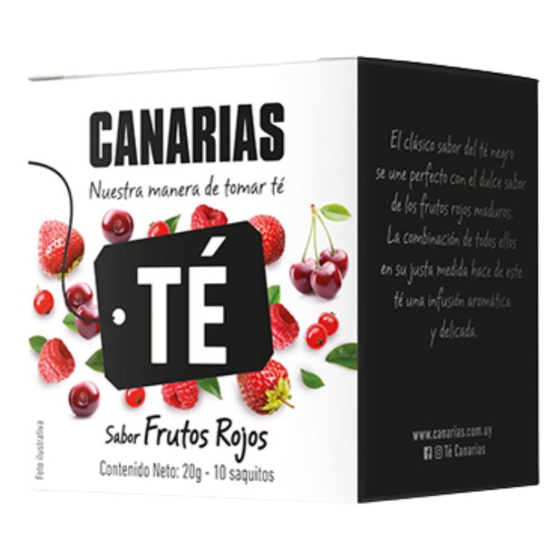 Té Negro sabor frutos rojos Canarias x 10